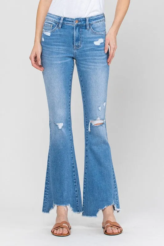 Stretch Denim Flare leg Jean