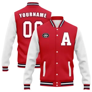 Unique Gift,Personalized Solid Color Jackets, Custom Waterproof and Windproof Jackets, Stitching Letters Warm Jackets
