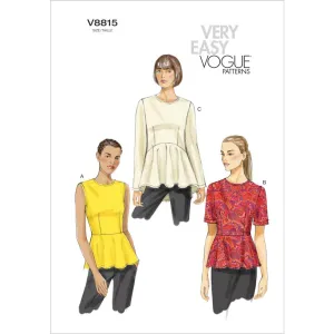 Vogue Pattern V8815 Misses' Top