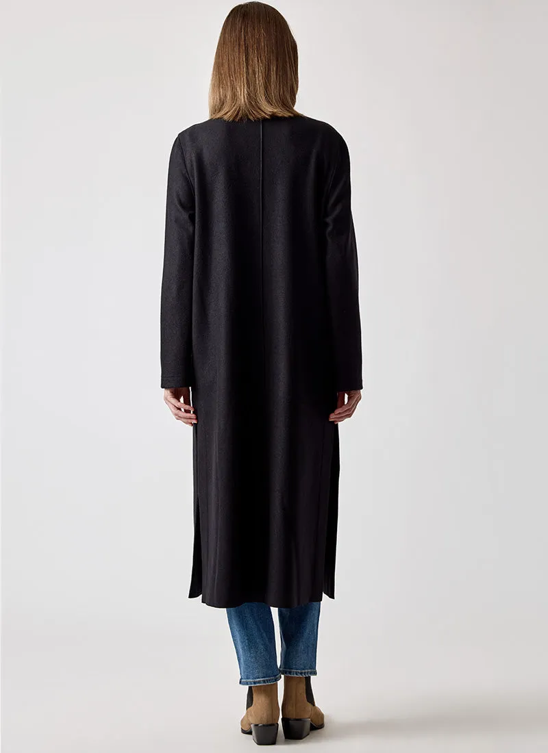 Wool and Cashmere Long Patch Pocket Coat