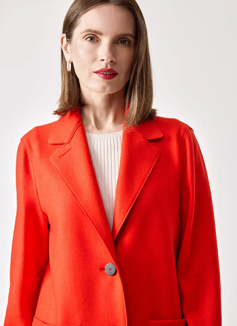 Wool and Cashmere Long Patch Pocket Coat
